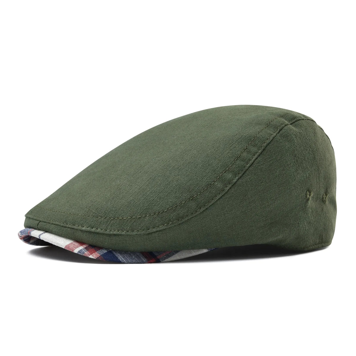 Boina inglesa de linho Allegante Riviera verde militar