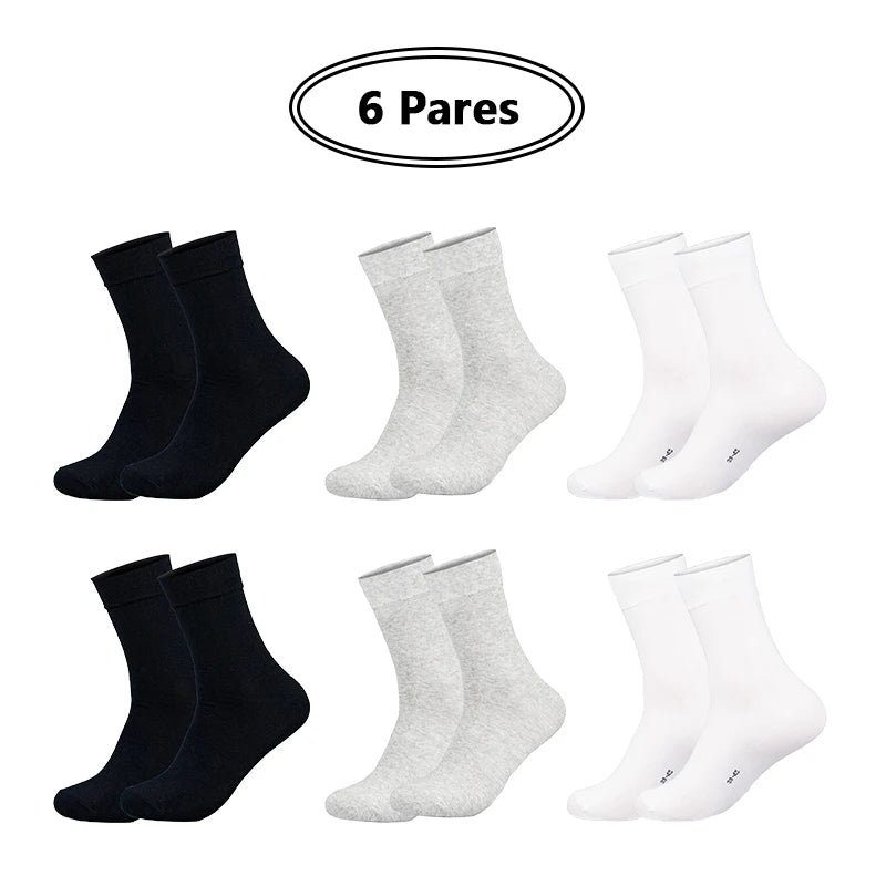 Kit 6 Pares Meias com Algodão Antimicrobiano - Alleganza