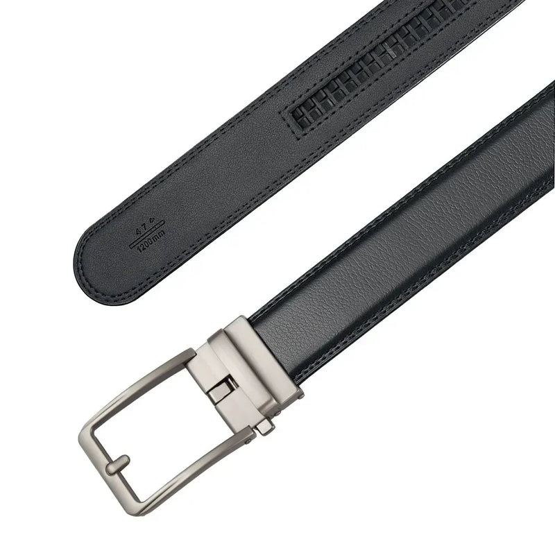 Cinto Masculino de Couro Legítimo Allegante New com detalhe da fivela em metal