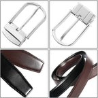 Fivela de zinco reversível do cinto Vatlty em detalhe