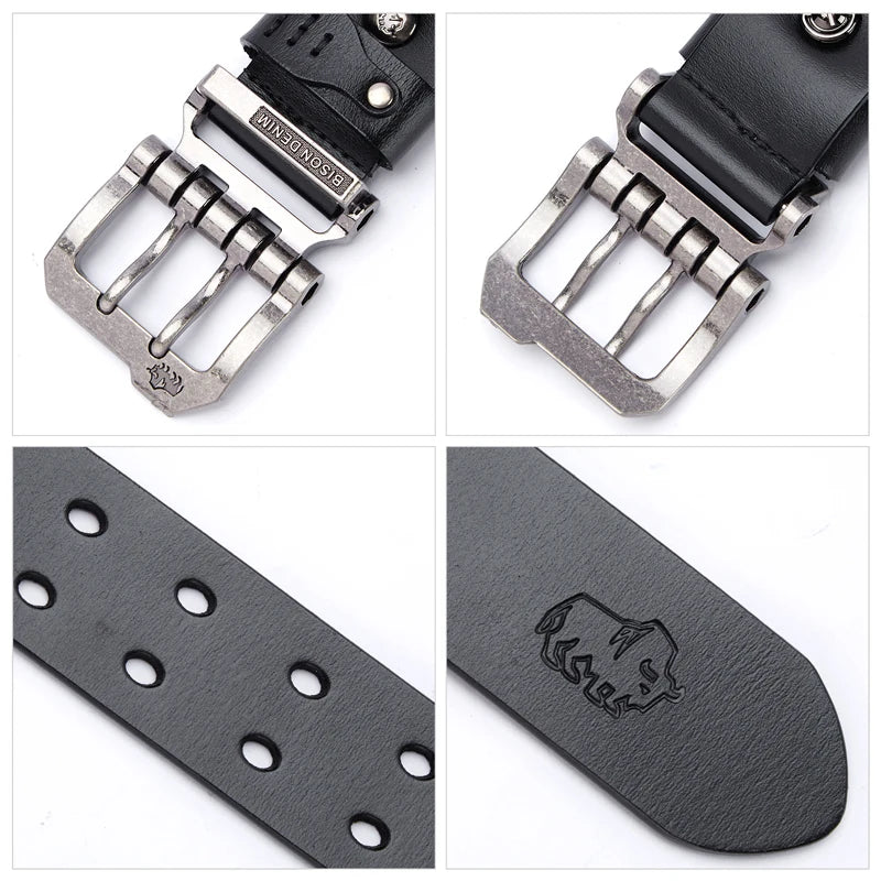 Cinto Masculino de Couro Legítimo Fivela Simples ou Dupla | Bison Denim