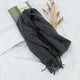 Cachecol Longo 100% Lã Pura | Allegante Scarf Cinza Escuro