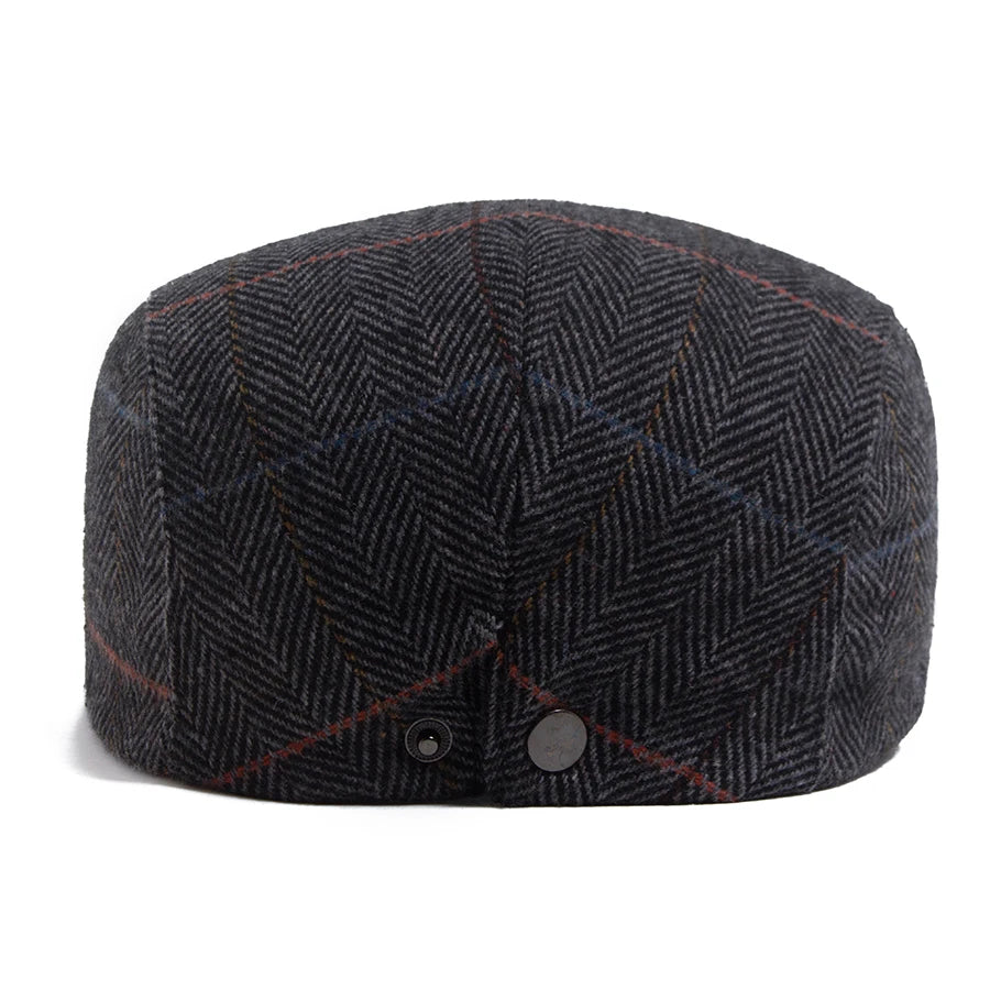 Boina Masculina Xadrez em Mistura de Lã | Casualle Highland