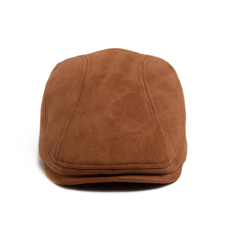 Boina de poliéster elegante para homens em close frontal.
