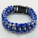 Pulseira Tática de Sobrevivência Paracord em Cordão Resistente Azul