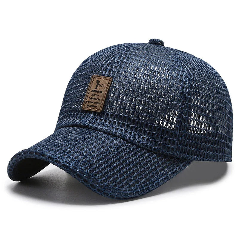 Boné Basicalle Hat respirável de malha na cor azul