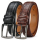 Cinto Masculino de Couro | Estampa Animal Padrão Crocodilo | Allegante 1x Preto + 1x Marrom Escuro