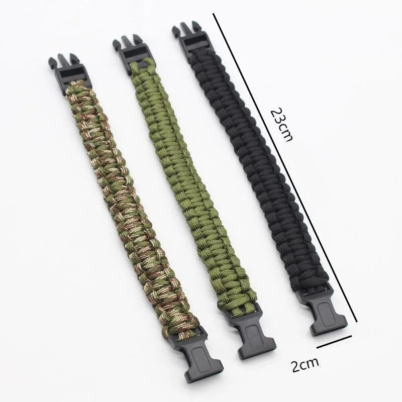 Pulseira Tática de Sobrevivência Paracord em Cordão Resistente