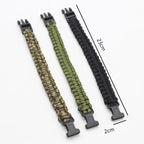 Pulseira Tática de Sobrevivência Paracord em Cordão Resistente