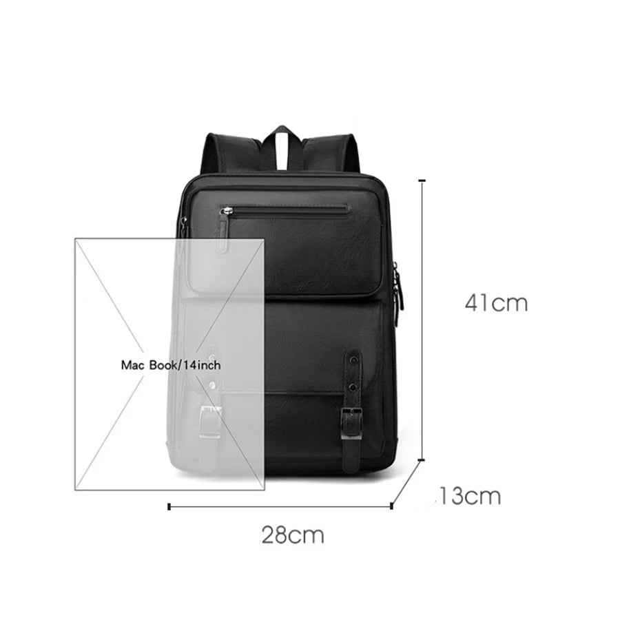 Mochila Executiva de Couro Premium com Aba | Allegante Urban Pro
