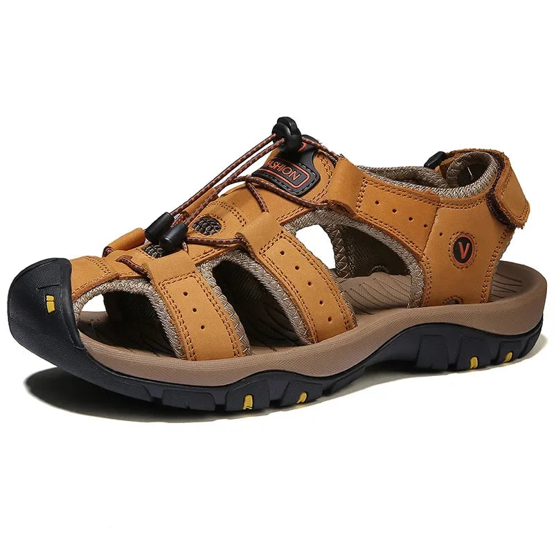 Sandália Masculina de Couro Legítimo | Casualle Comfort - Alleganza