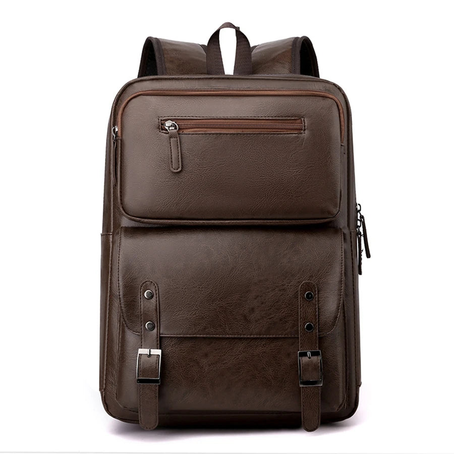 Mochila Executiva de Couro Premium com Aba | Allegante Urban Pro