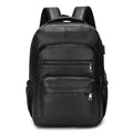 Mochila Masculina de Couro Legítimo com USB – Grande, Elegante e Funcional