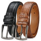 Cinto Masculino de Couro | Estampa Animal Padrão Crocodilo | Allegante 1x Preto + 1x Marrom Claro