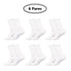 Kit 6 Pares Meias com Algodão Antimicrobiano Branco