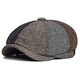 Boina Masculina Octogonal Jornaleiro | Allegante Newsboy Marrom/Cinza