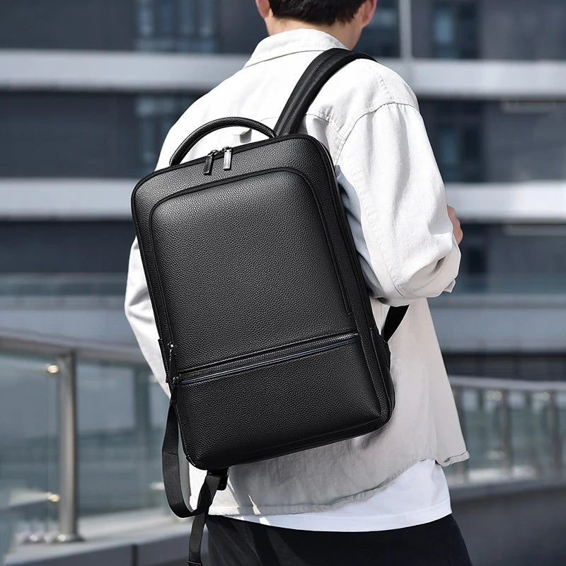 Mochila Executiva de Couro Legítimo com USB | Allegante Leather