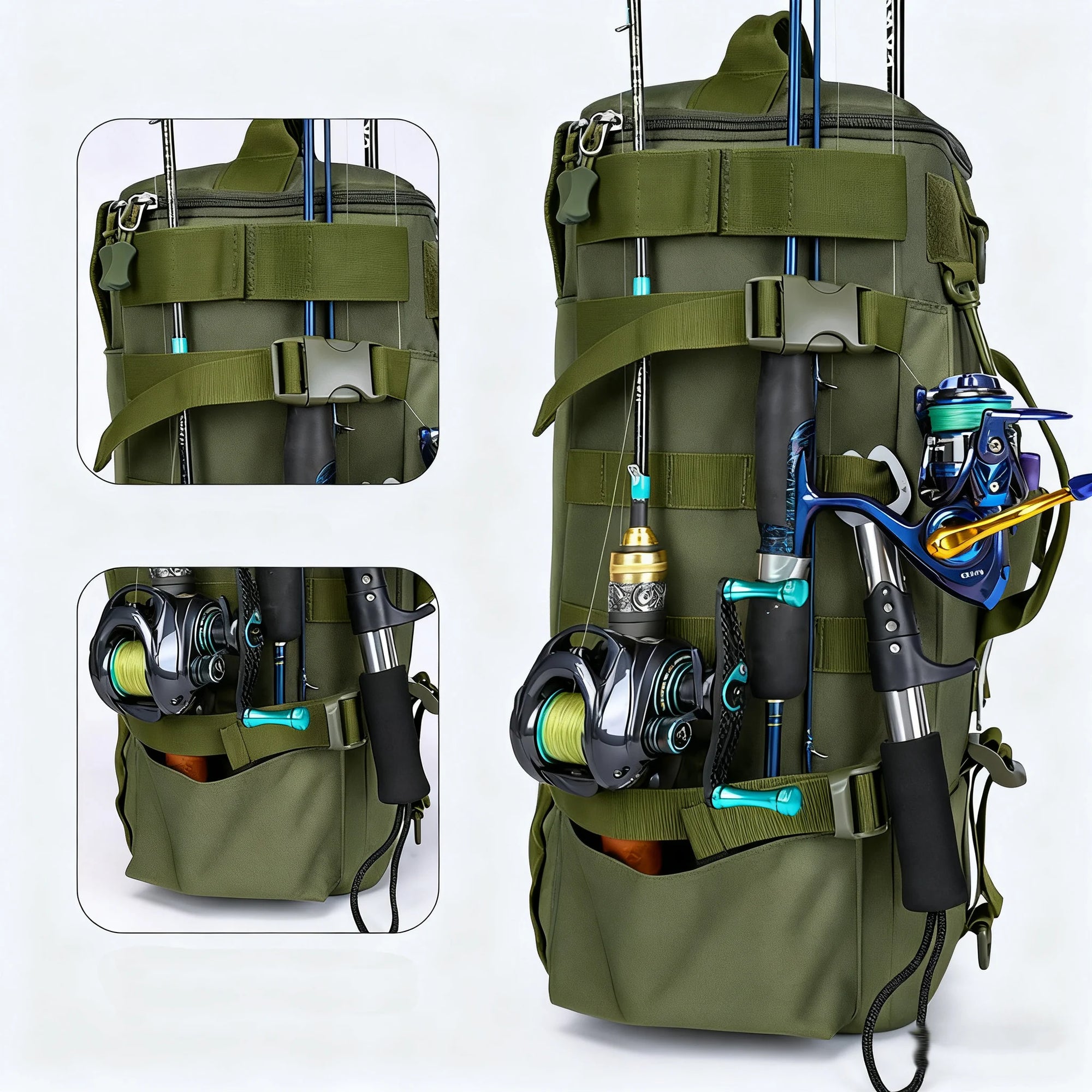 Mochila de Pesca Impermeável Multifuncional com Sistema Molle | Outdoor ProPack