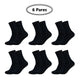 Kit 6 Pares Meias com Algodão Antimicrobiano Preto