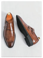 Sapato Social Masculino Monk com Fivela em Couro PU | Allegante Monaco