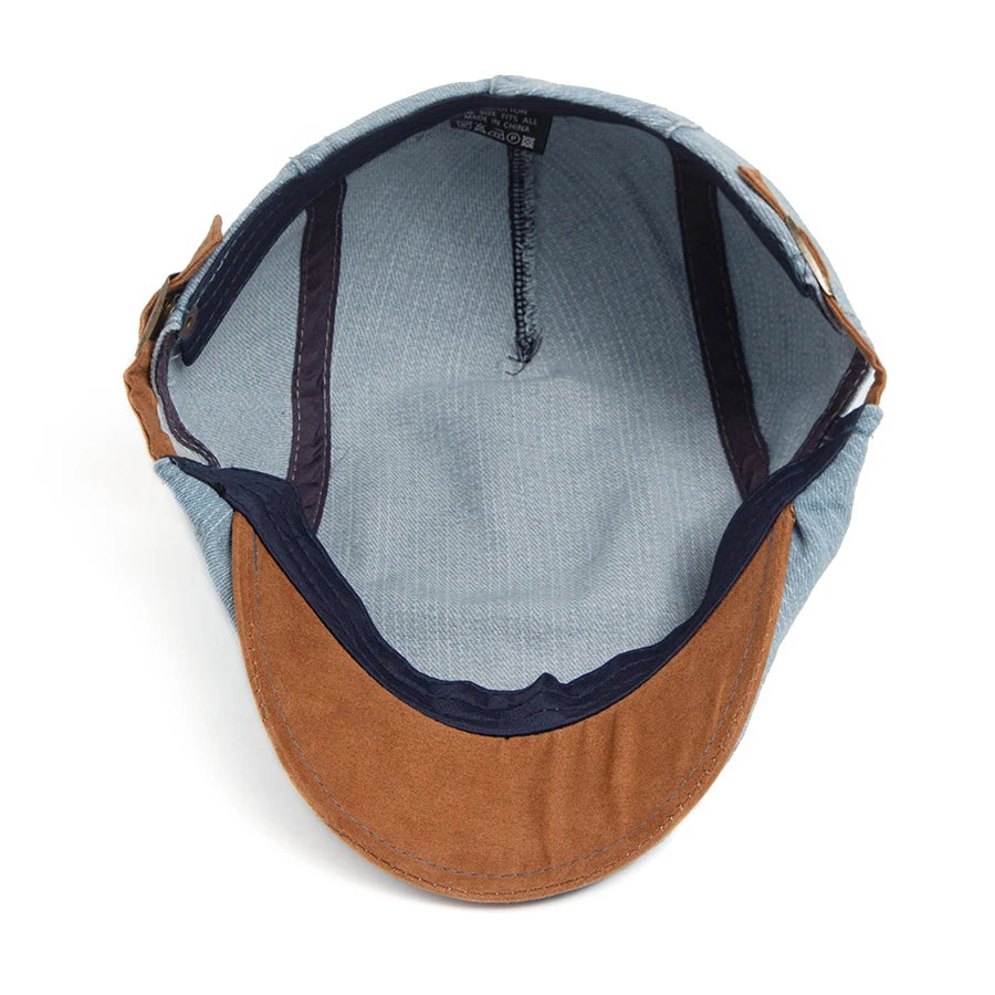 Parte interna da boina jeans Casualle Denim com forro