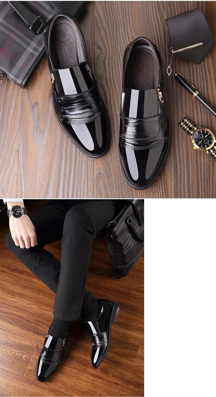 Mocassim Masculino Bico Fino em Couro PU | Allegante Torino