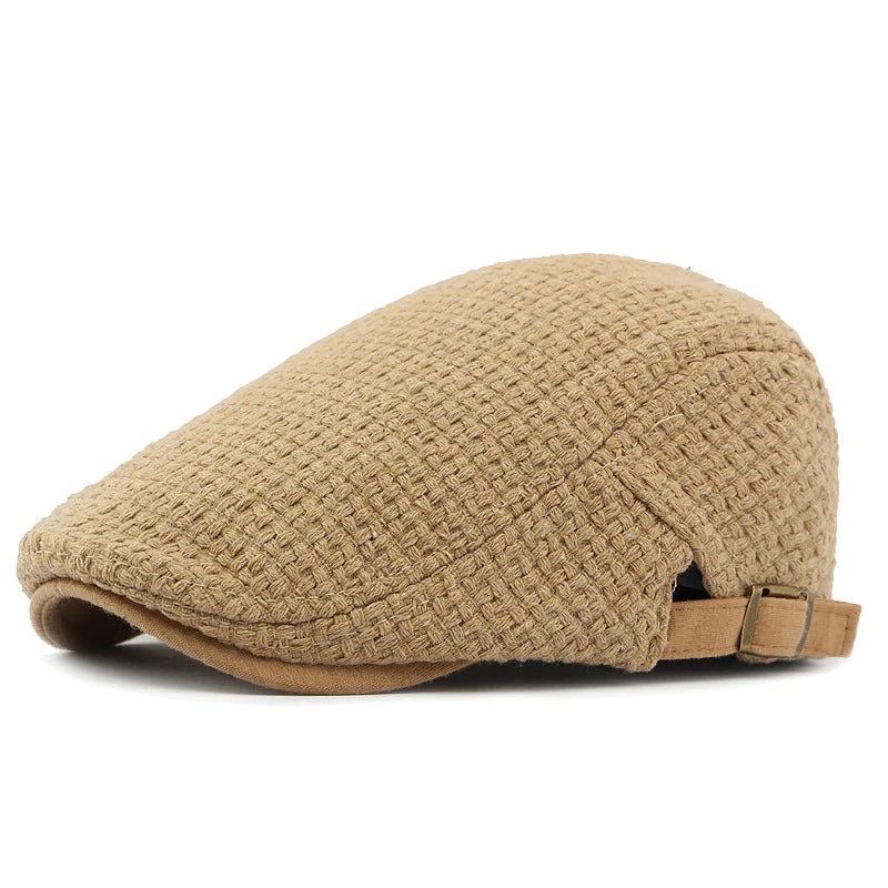 Boina flat cap Casualle Bristol cáqui vista lateral