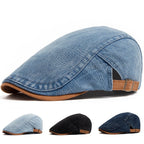 Boina Masculina Inglesa Jeans com Fivela Casualle Denim azul-claro em vista lateral, com as cores disponíveis