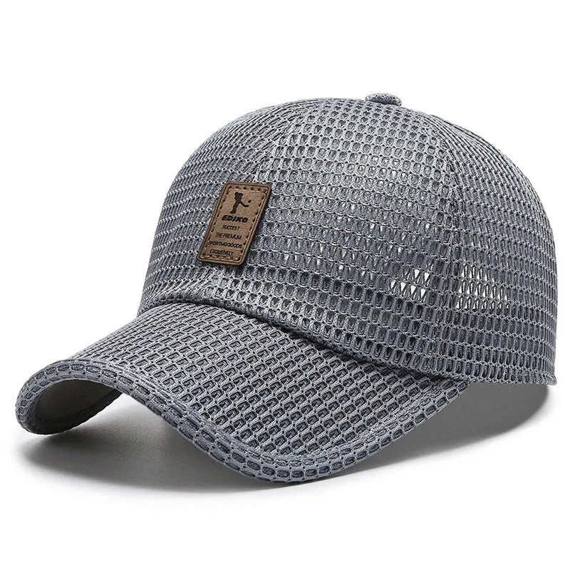 Boné Basicalle Hat respirável de malha na cor cinza