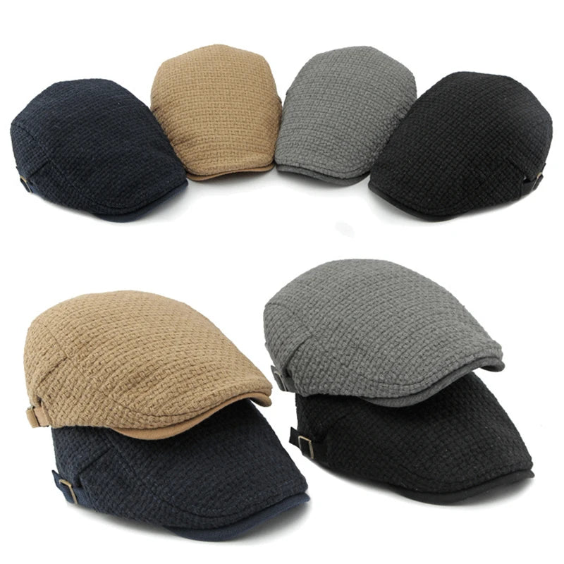 Boinas Casualle Bristol nas cores preto, cinza, cáqui e azul-marinho