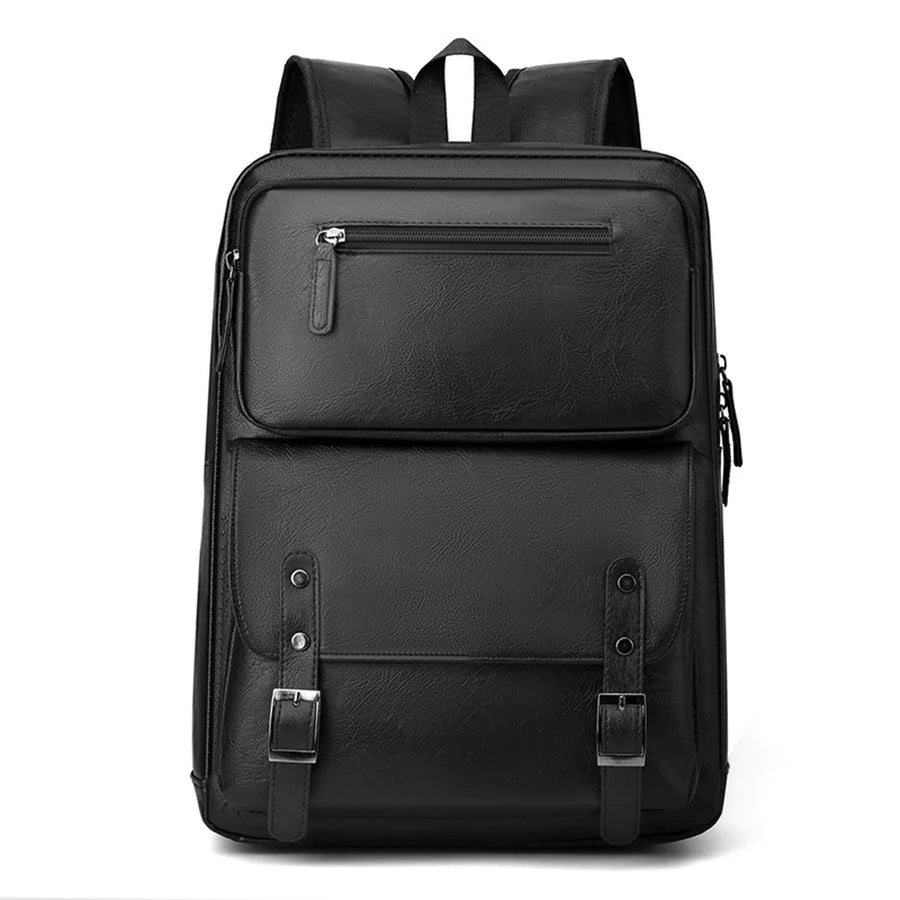 Mochila Executiva de Couro Premium com Aba | Allegante Urban Pro