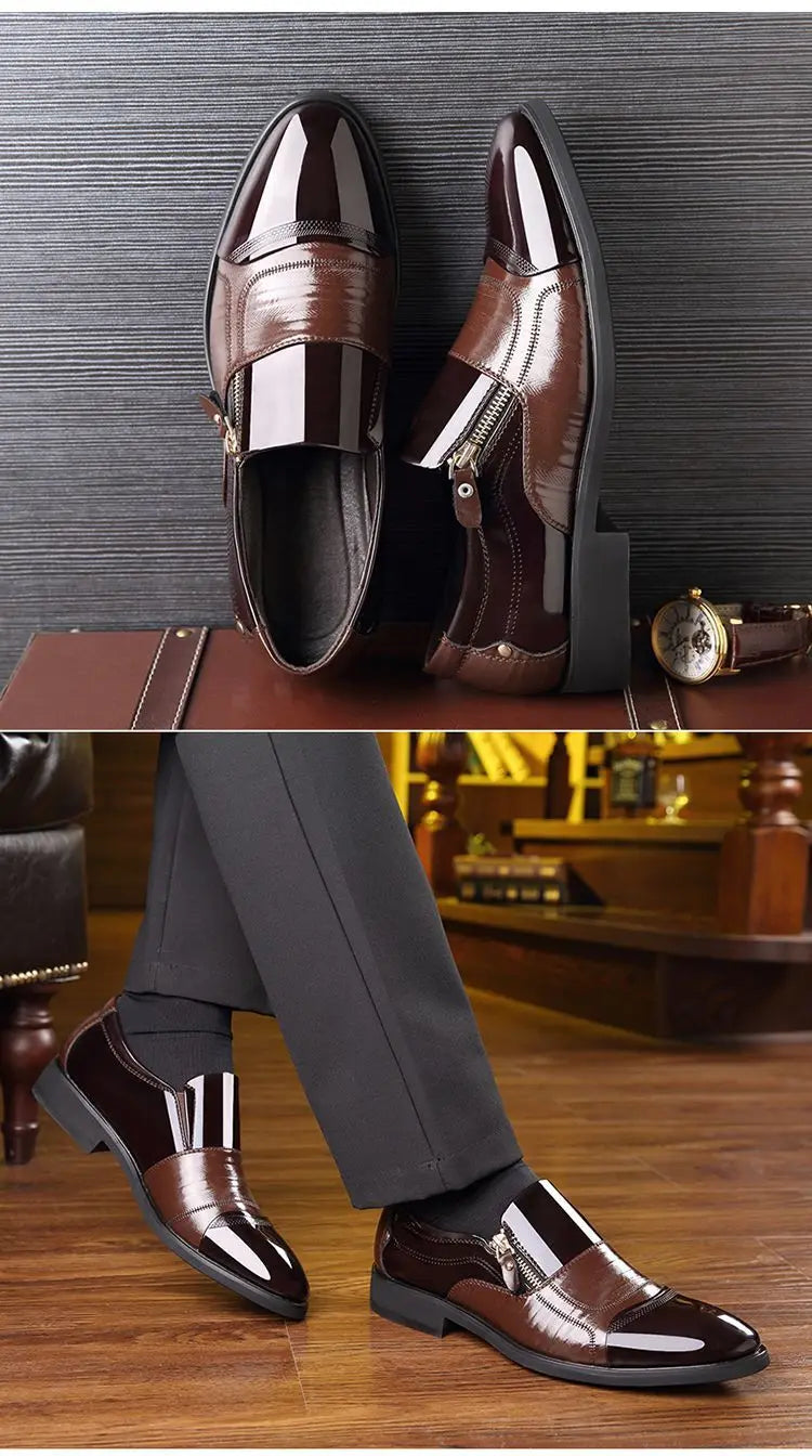 Mocassim Masculino Bico Fino em Couro PU | Allegante Torino