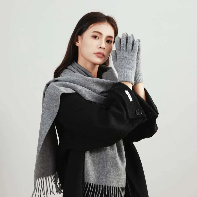 Cachecol Longo 100% Lã Pura | Allegante Scarf