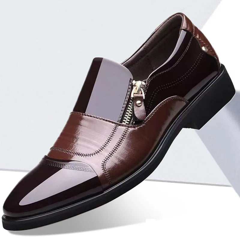 Mocassim Masculino Bico Fino em Couro PU Allegante Torino