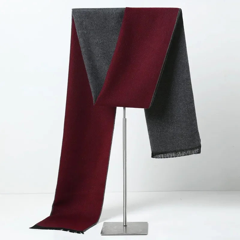 Cachecol Masculino Longo Vermelho | Allegante Men II na cor vermelho dupla face