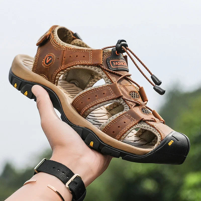 Sandália Masculina de Couro Legítimo | Casualle Comfort - Alleganza