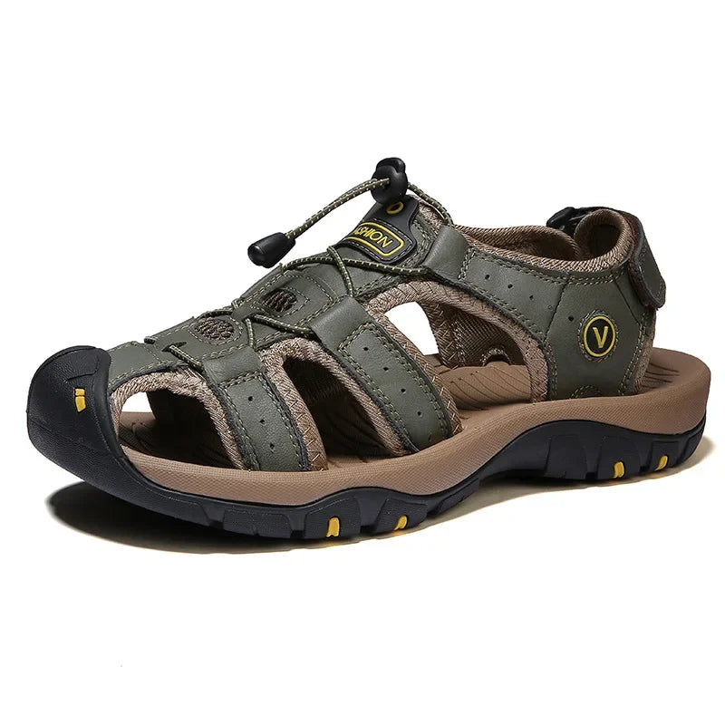 Sandália Masculina de Couro Legítimo | Casualle Comfort - Alleganza