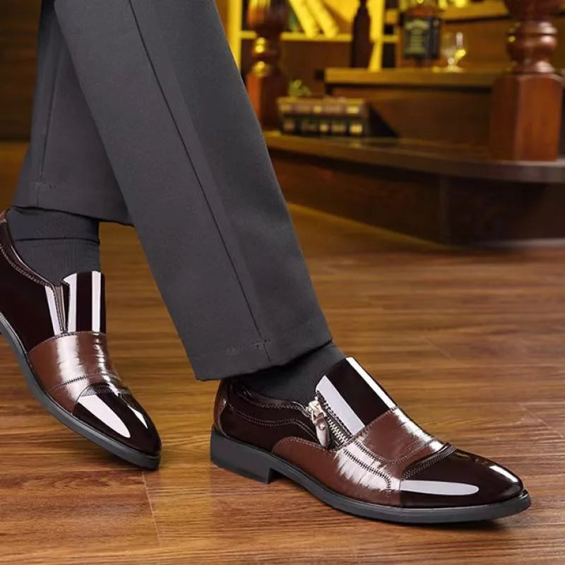 Mocassim Masculino Bico Fino em Couro PU | Allegante Torino