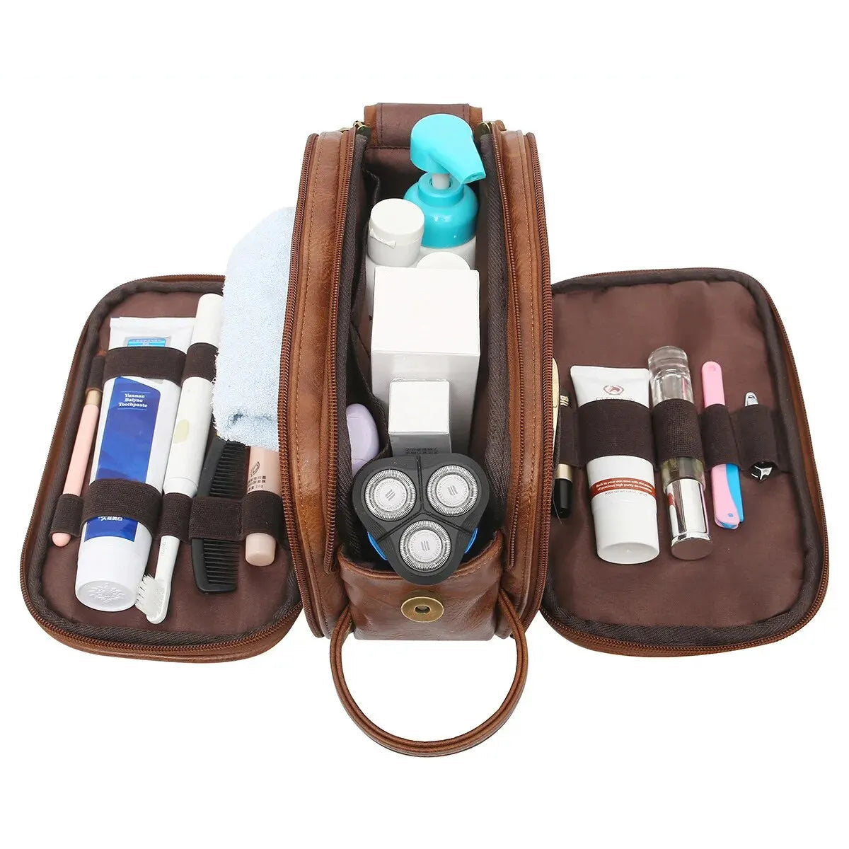 Necessaire de Couro com 3 Compartimentos | Basicalle Go II - Alleganza