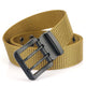 Cinto Masculino de Lona com Fivela Dupla em Metal | Casualle Silver Cáqui
