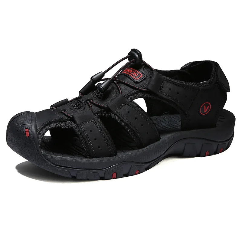 Sandália Masculina de Couro Legítimo | Casualle Comfort - Alleganza