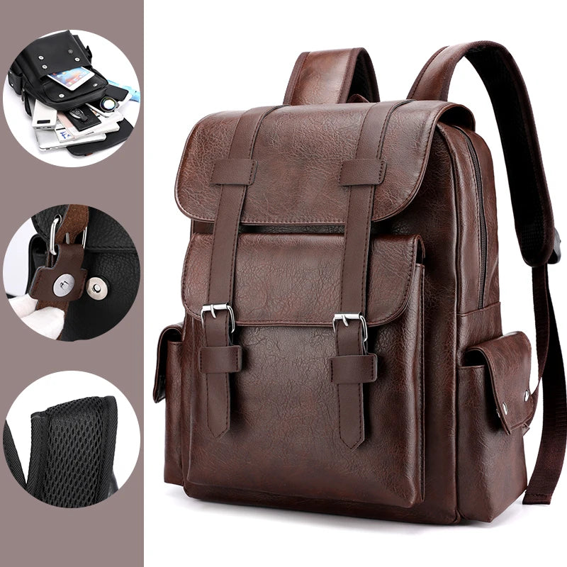 Mochila Executiva de Couro para Laptop Grande | Estilo Casual Premium | Casualle Urban II