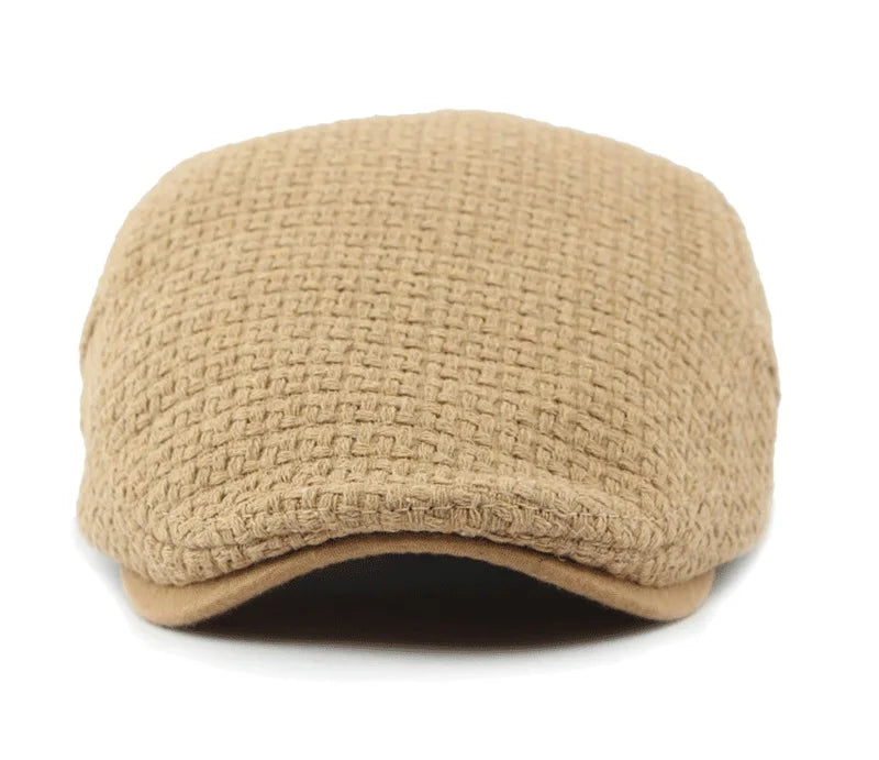 Close frontal da boina flat cap cáqui Casualle Bristol