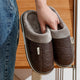 Pantufa de Couro Peluciada | Confortalle Relax Marrom Marrom