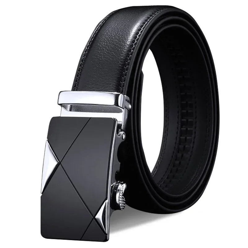 Cinto Masculino de Couro Fivela Automática | Sem Furos | Casualle Belt III - Alleganza