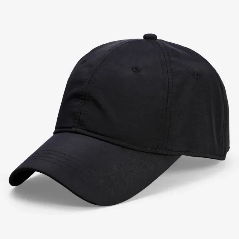 Boné Tamanho Grande 52-67cm QuickDry Impermeável - Casualle Cap cor preto
