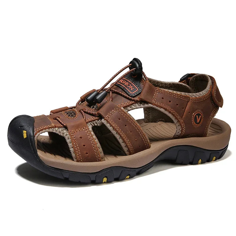 Sandália Masculina de Couro Legítimo | Casualle Comfort - Alleganza