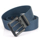 Cinto Masculino de Lona com Fivela Dupla em Metal | Casualle Silver Azul