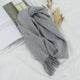 Cachecol Longo 100% Lã Pura | Allegante Scarf Cinza Claro