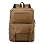 Mochila Executiva de Couro Premium com Aba | Allegante Urban Pro